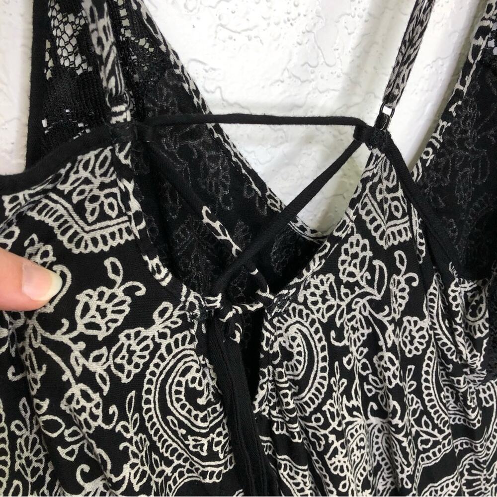 In Bloom black white lace up back nightgown size Large - Picture 7 of 13